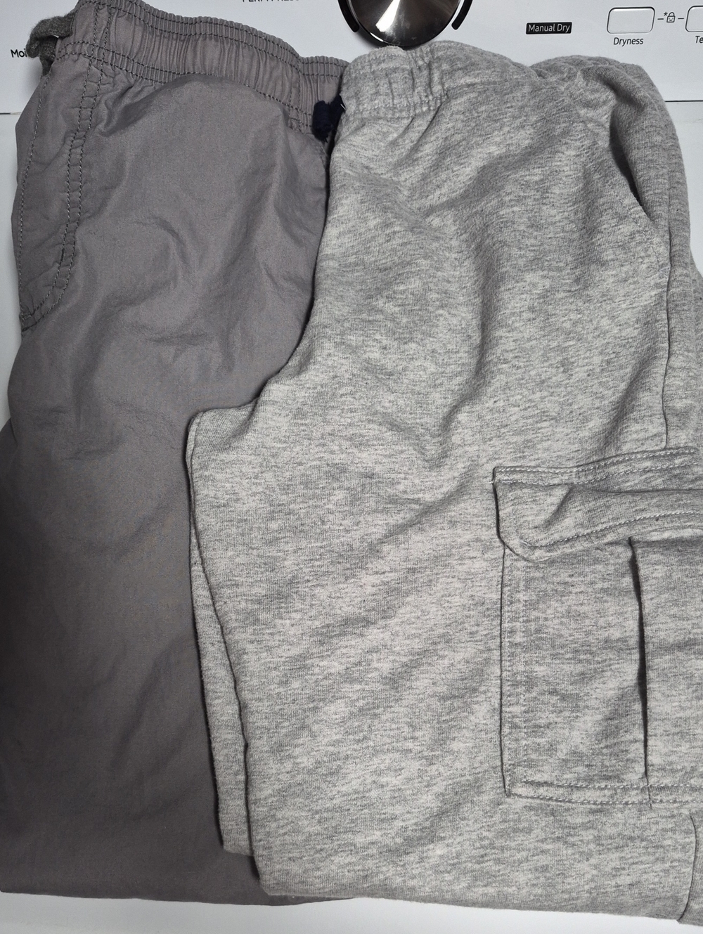 2 Pairs Carter's Sz 14 Light/ Dark Gray Boy's Cargo Sweatpants with Drawstring